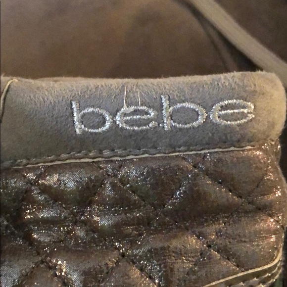 Girls Bebe sparkle sneakers size 9/10 - Picture 2 of 4